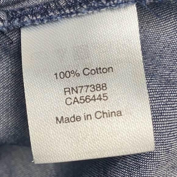 J Crew Lightweight Denim Blue Dress Flutter Sleeves Size Small - Picture 5 of 6